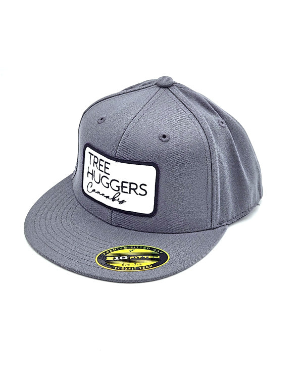 Tree Huggers Cannabis 210 Fitted Flex Fit Hat - Gray