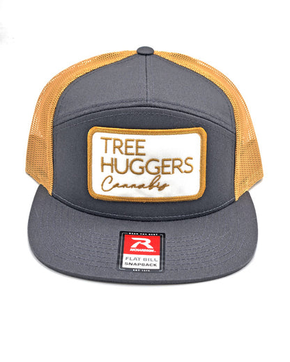 Tree Huggers Cannabis Snapback Hat - Gold