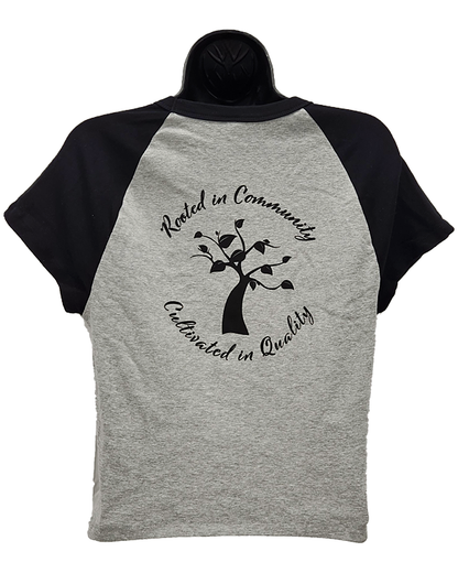 Tree Huggers Cannabis Women's Baseball T-shirt - Black/Gray