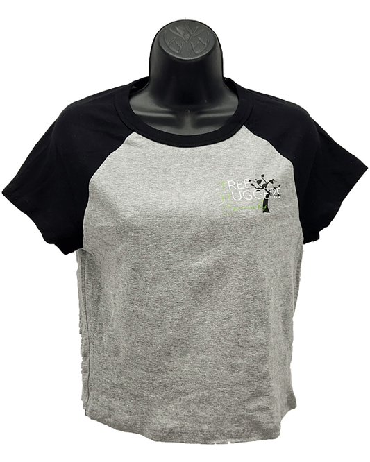 Tree Huggers Cannabis Women's Baseball T-shirt - Black/Gray