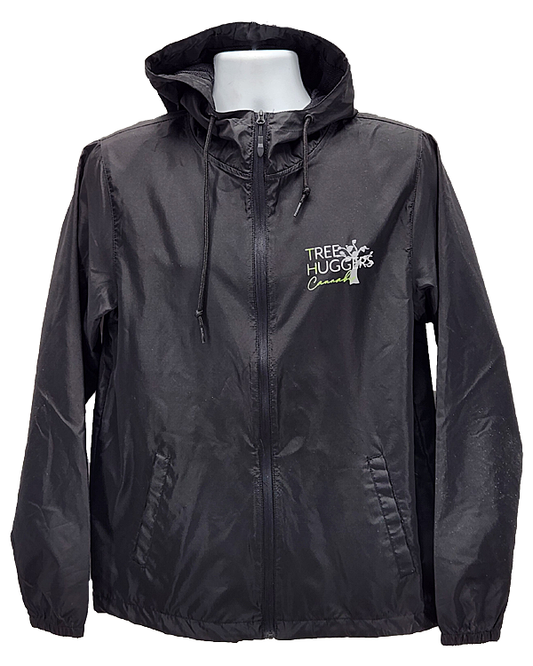 Tree Huggers Cannabis Windbreaker - Black